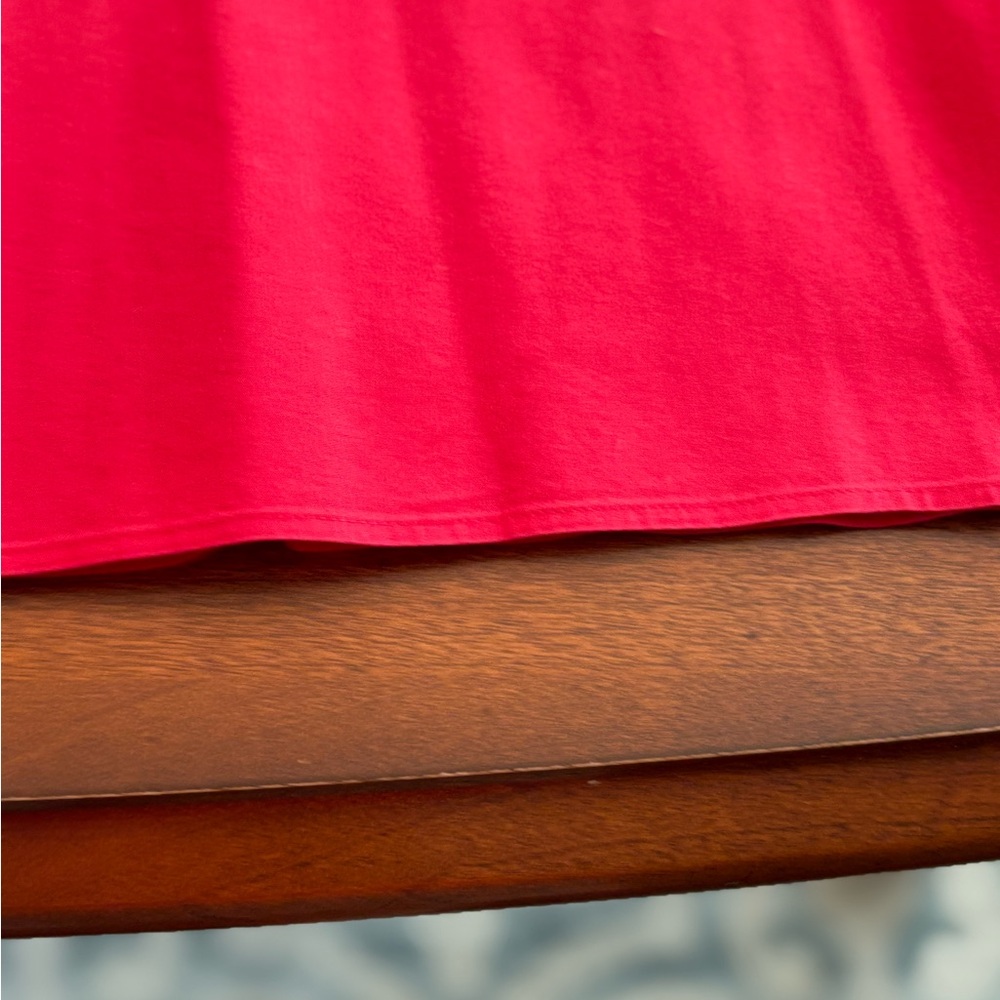 Women's Red Bell Sleeve Top with Bow Detail - Picture 2 of 6